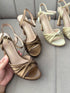 Ladies Twist Straps Open Toe High Heels